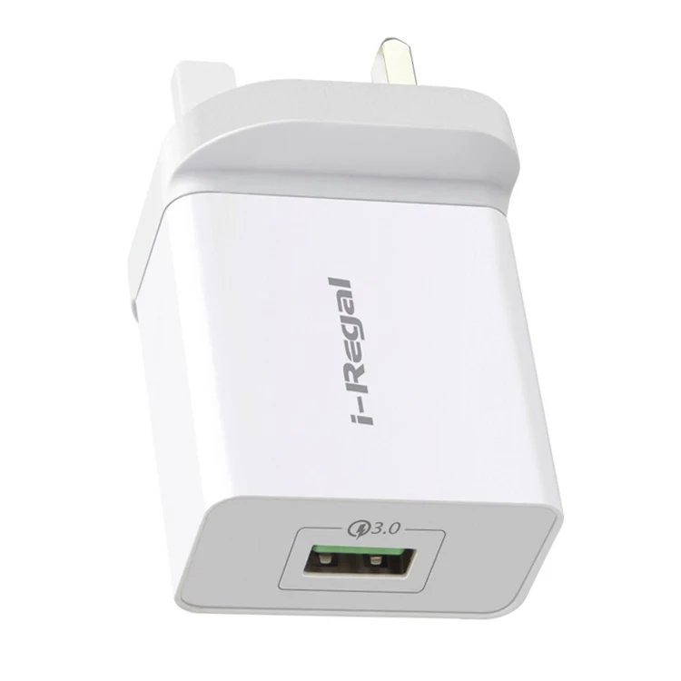 
Китайский IREGAL 18 Вт QC3.0 быстрое зарядное устройство для телефона с вилкой Стандарта Великобритании 