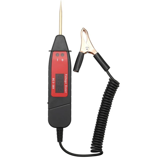 Car LCD Electric Voltage Test Pen Probe Detector Tester LED Measuring Safe Tool