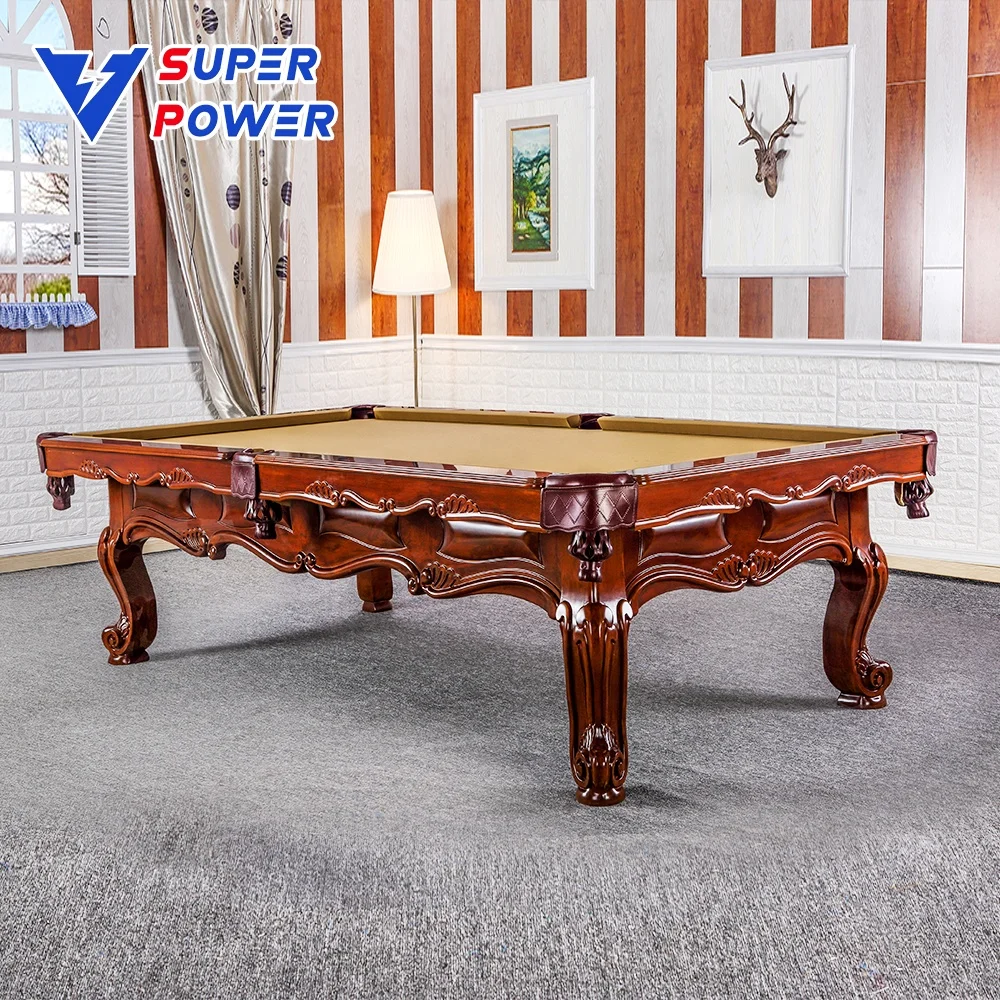 高品質無垢材クラシック彫刻ビリヤード台（ロシア市場向け）| Alibaba.com