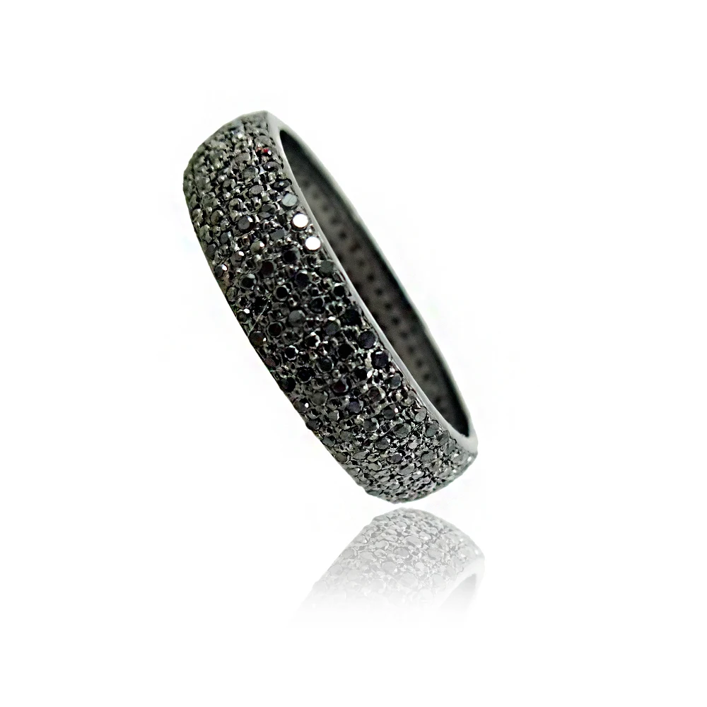 black diamond pave band