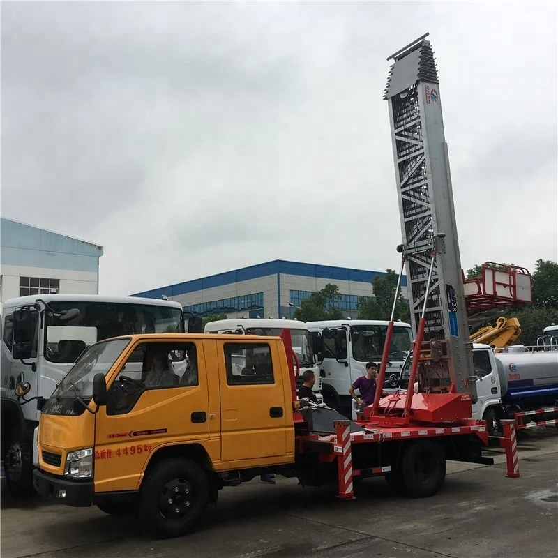 4 Hydraulic Leg 26m Hydraulic Jack Lift Truck With 500kg Load Ladder