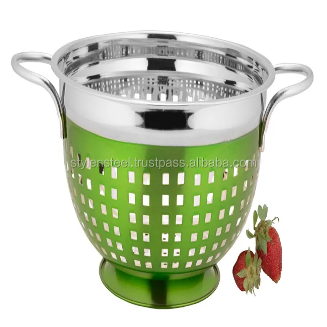 Stainless Steel Sink Strainer Basket Rice Sieve Colander Hot Sale
