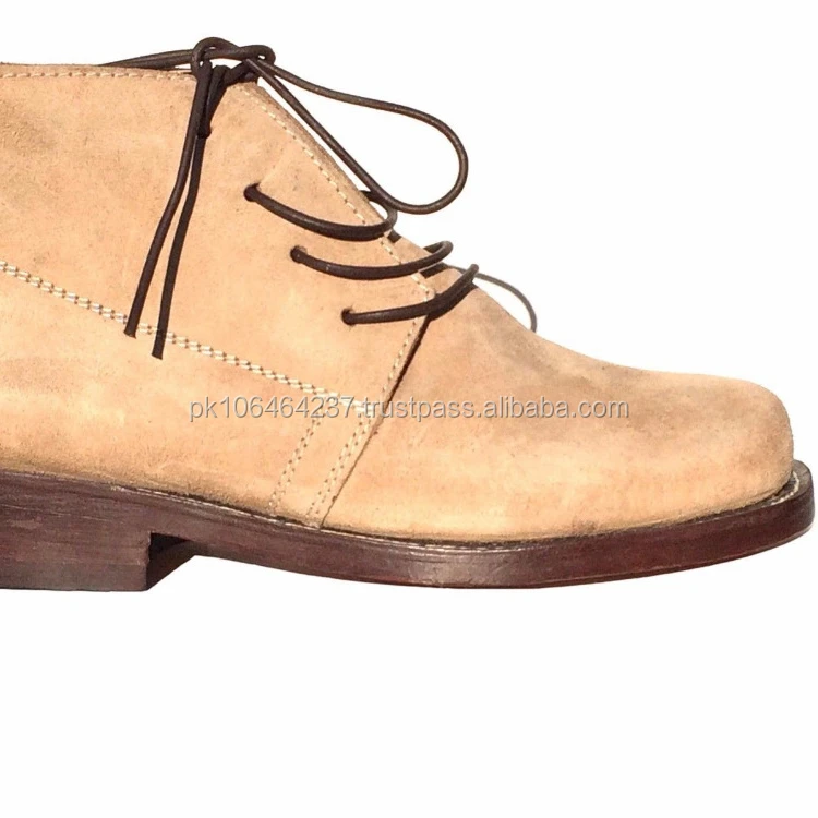 Wholesale Men's Brogan Waterproof Ankle Boots Custom Professional 100%  Genuine Leather Lace-Up Closure Rubber Insole