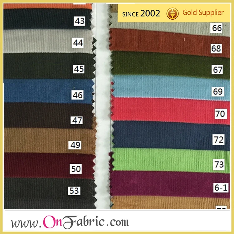 21 Вт хлопковый вельвет однотонный тканый 57/58 дюйма черный вельветовый хлопок