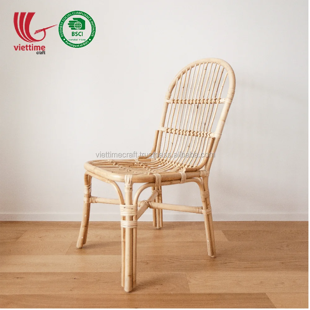 rattan side chair natural