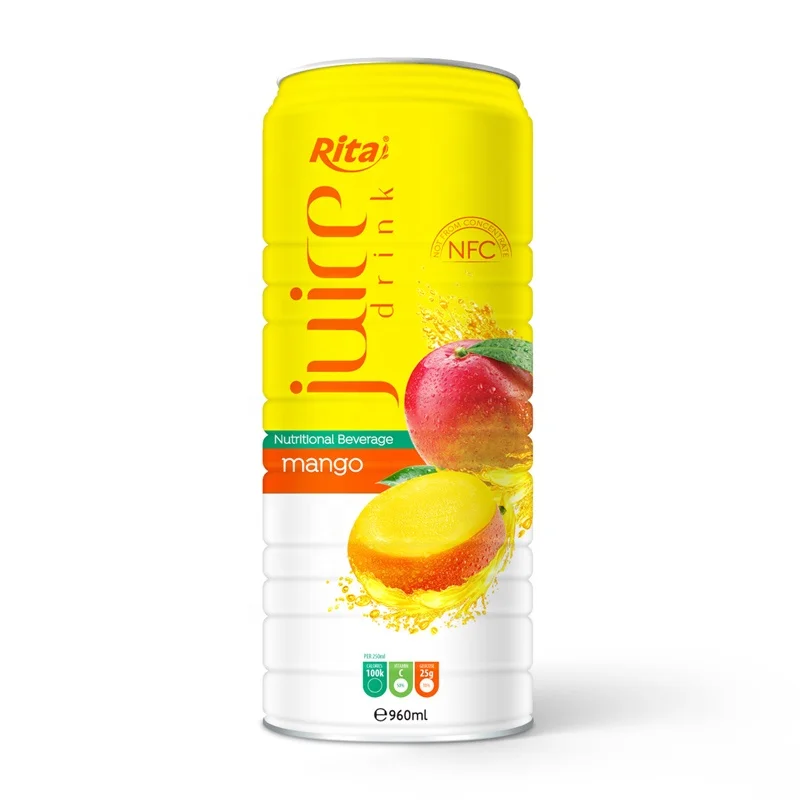 High Quality Vietnam Tropical 330ml Canned Mango Juice Drink Health Can with Pulp Customize Cojo