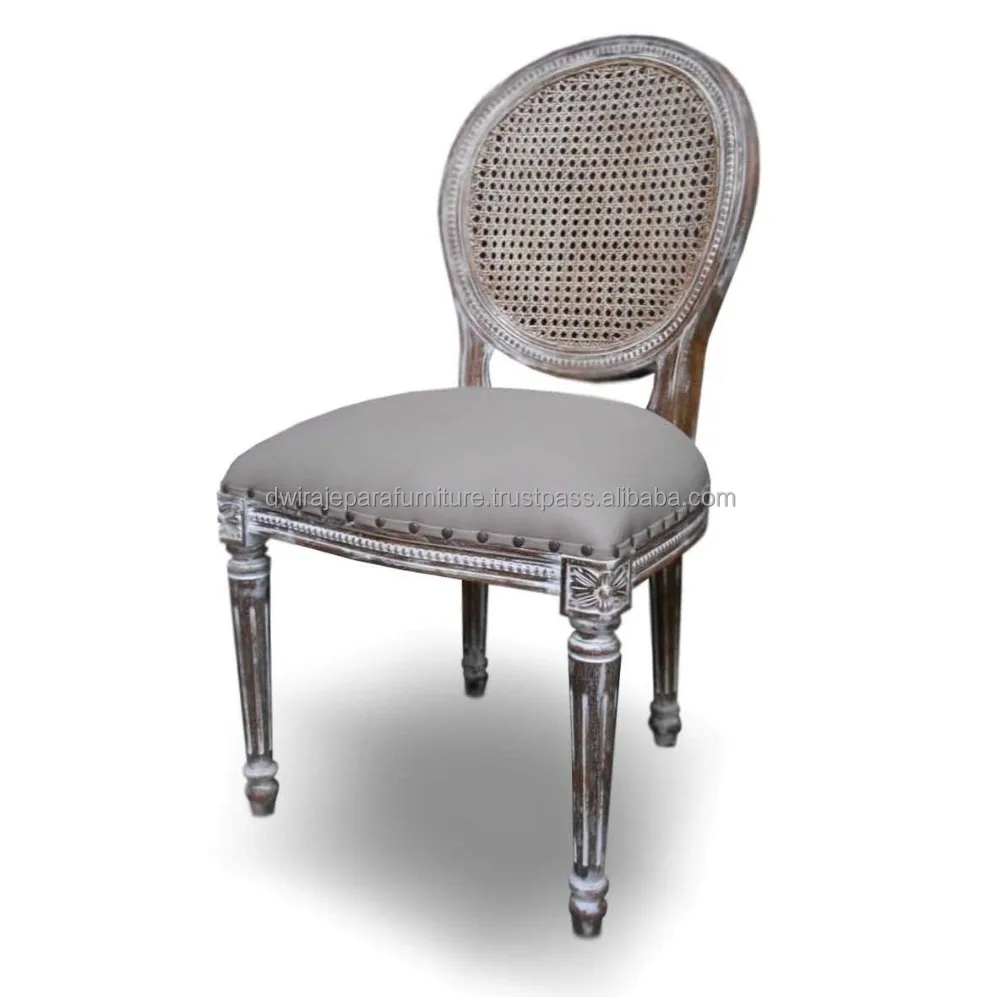 Indonesia Furniture Vintage French Dining Chair Cane Back Rest Buy Furniture
