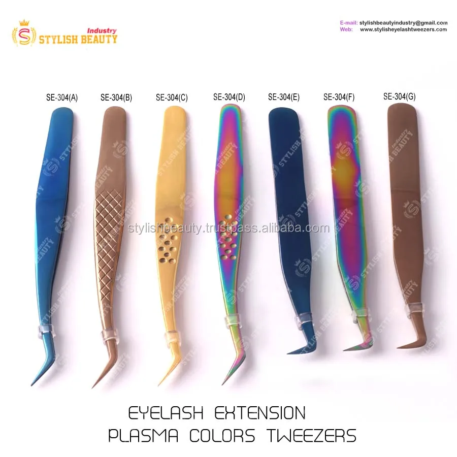 Isolation Eyelash Extension Tweezers Stainless Steel Russian Volume