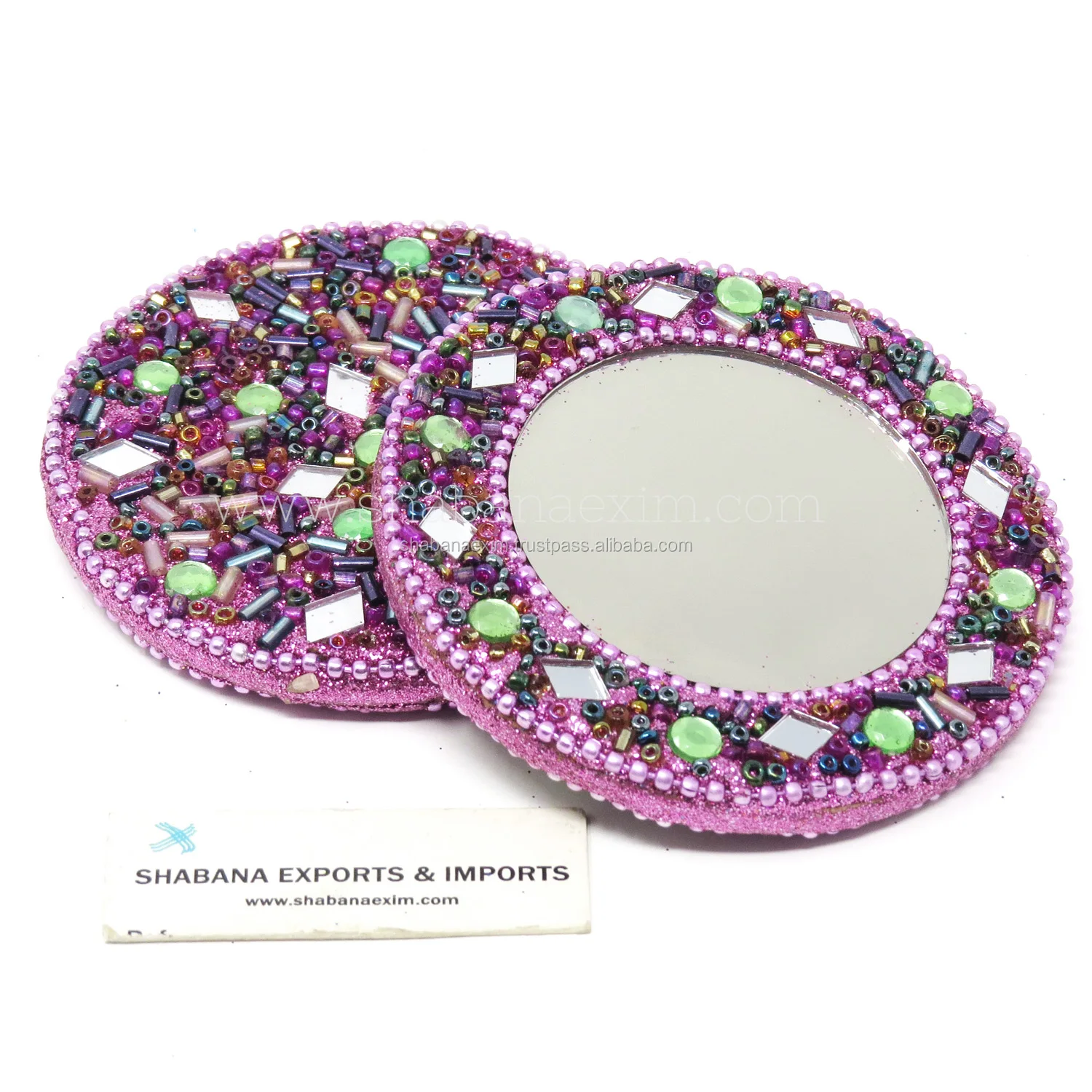 Buy Scarlet Line Professional Small Round Dual Sided Handy Purse Mirror  Ergonomic Compact Magnifying Hand Mirror for Makeup, Travel with Handle  Online at Best Prices in India - JioMart.