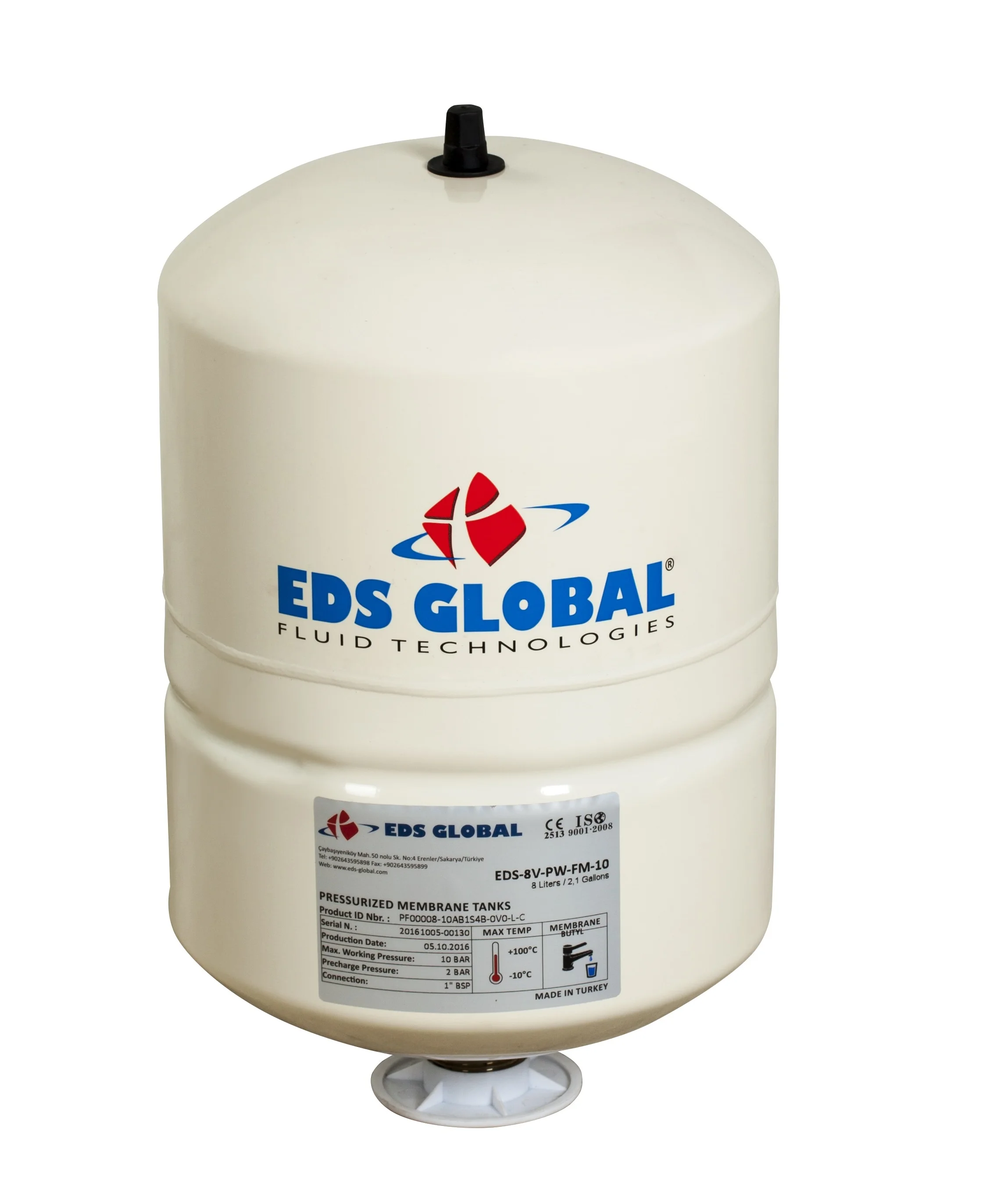 EDS GLOBAL Vertical Pressure Tank Expansion Vessel Thermal Expansion Tank  Solar Tank Pressure Vessel