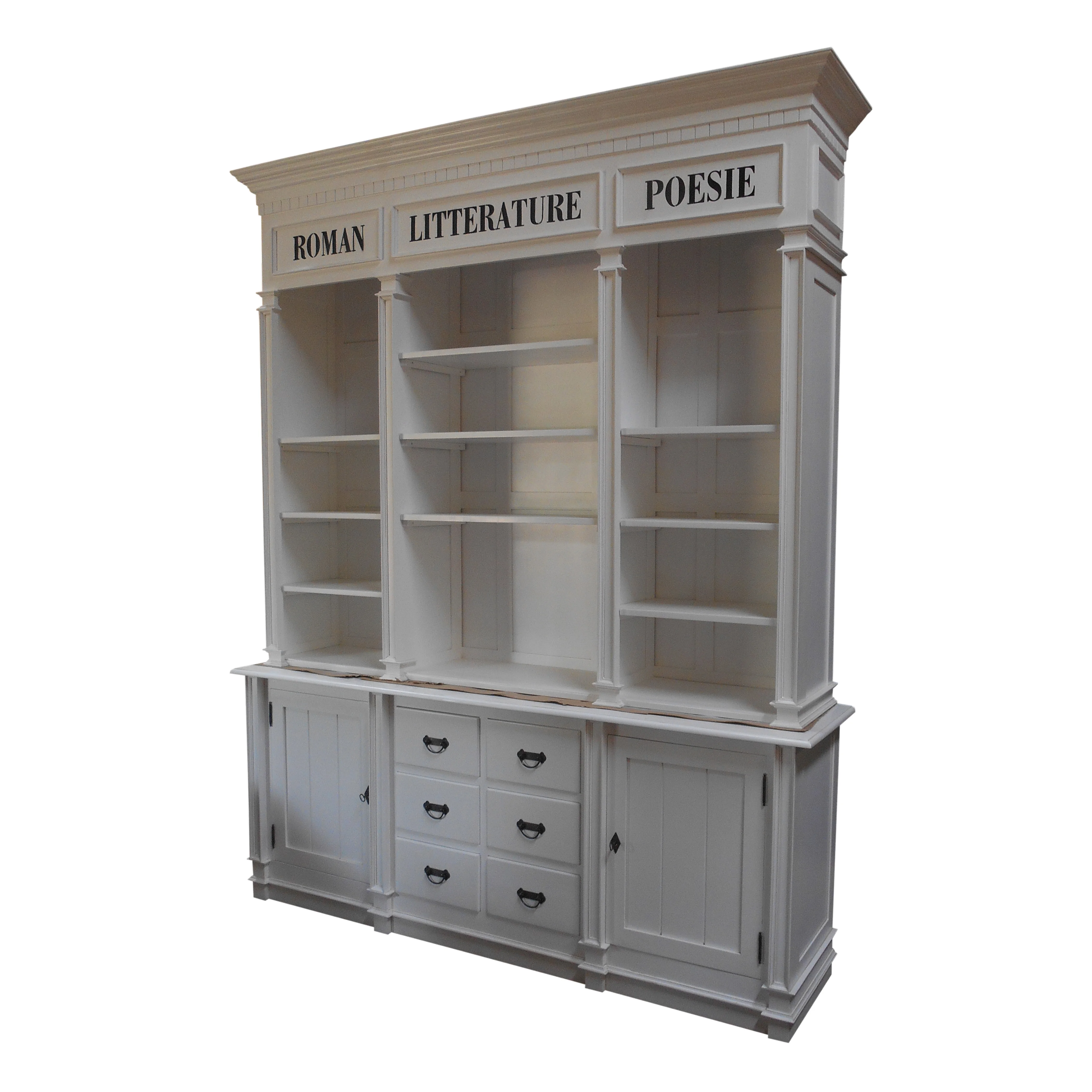 Bookcase french furniture country made from mahogany wood made by Dwira Jepara Furniture