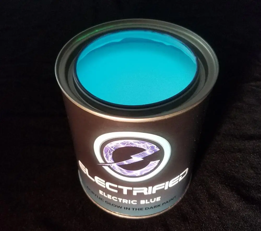 Blue Glow In The Dark Paint 32oz Electric Blue Best Acrylic Glow In