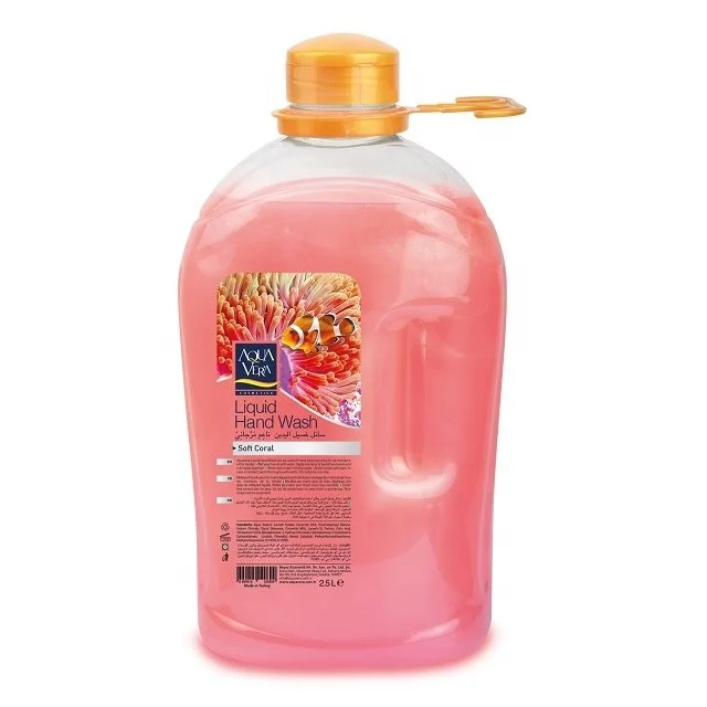 AQUAVERA - Liquid Hand Wash - Liquid Hand Soap - SOFT CORAL Scented - Long Lasting Fragrance 2,5 Liter