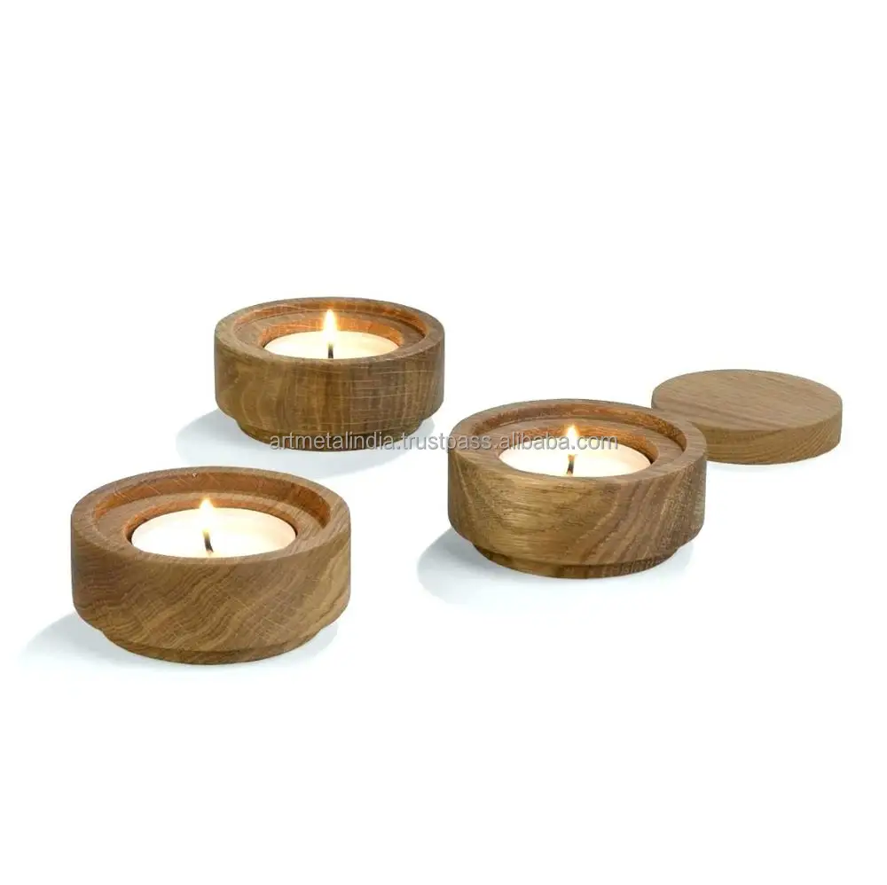 Премиум высокое качество белый полированный ручной работы деревянный подсвечник подставка для дома молния & домашний и ресторанный Декор