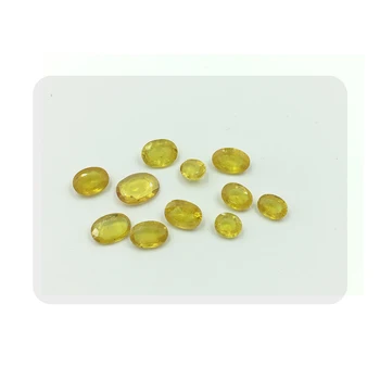 Lemon Yellow Sapphire Ovals Faceted Gemstone Hand Polished Rutile Jewelry Narnoli Gems Natural Making Loose to 1.5 Carat Heat