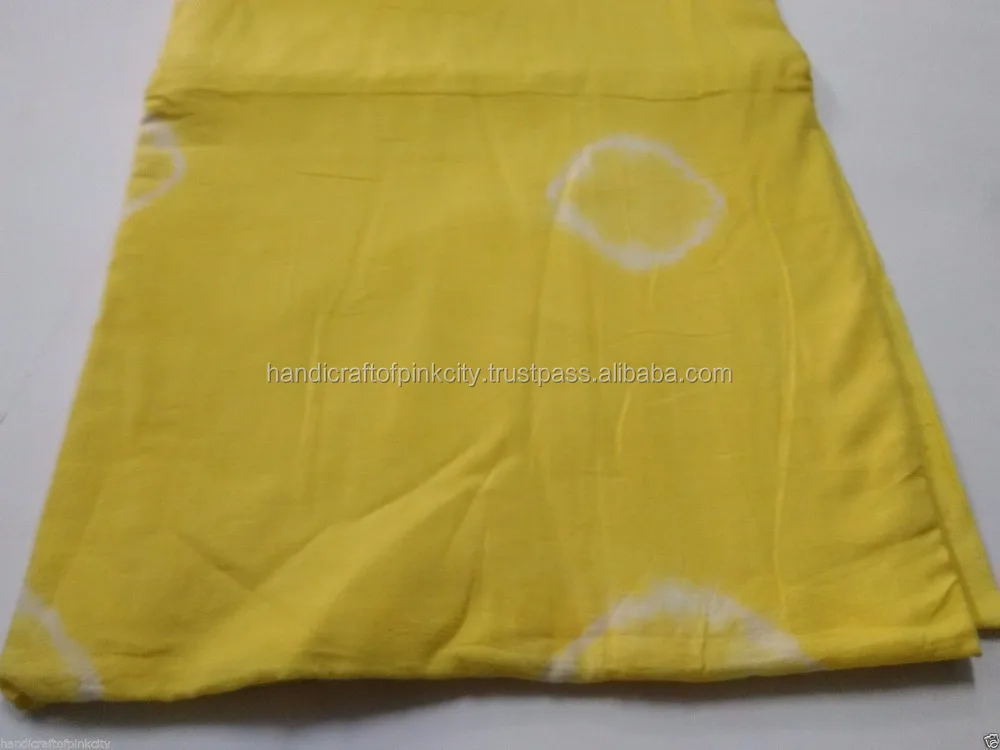 
5 ярдов, ткань, окрашенная вручную, Shibori, хлопчатобумажная ткань 44 дюйма, ткань бандани, желтый цвет 