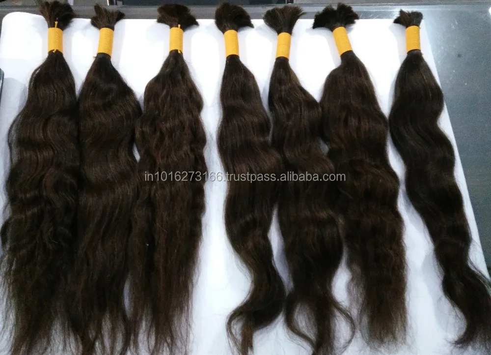 Unprocessed Indian Remy Natural Virgin Human Hair Extensions 8"-30" Length Straight Wavy Curly Machine Double Weft Hair