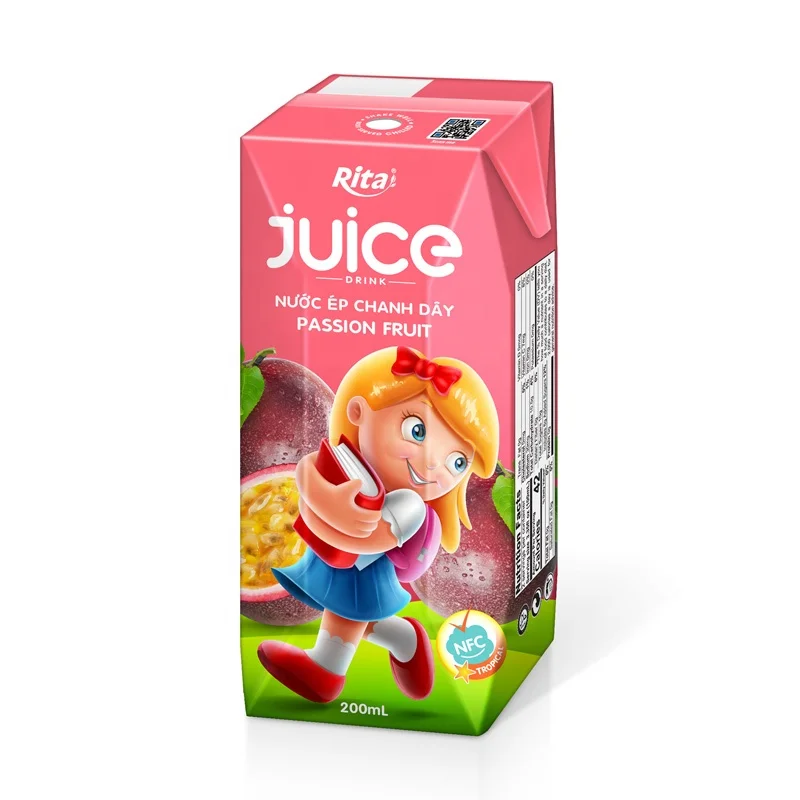Drink for Kid 200ml Box Packing Passion Fruit Juice