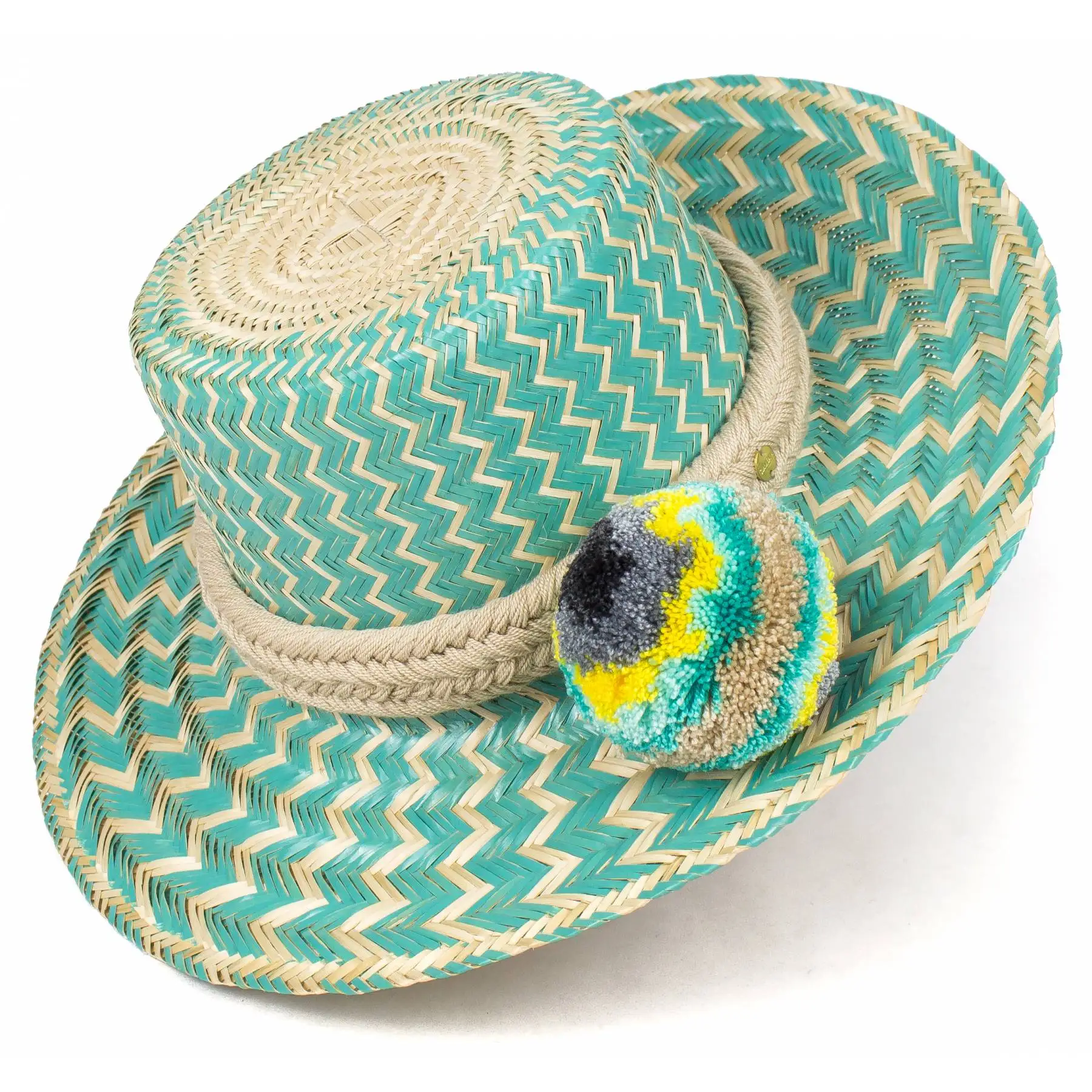 Mochila Wayuú Tapizada Tipo Bolso Diseño Sombrero Vueltiao - Artesanías El  Perendengue