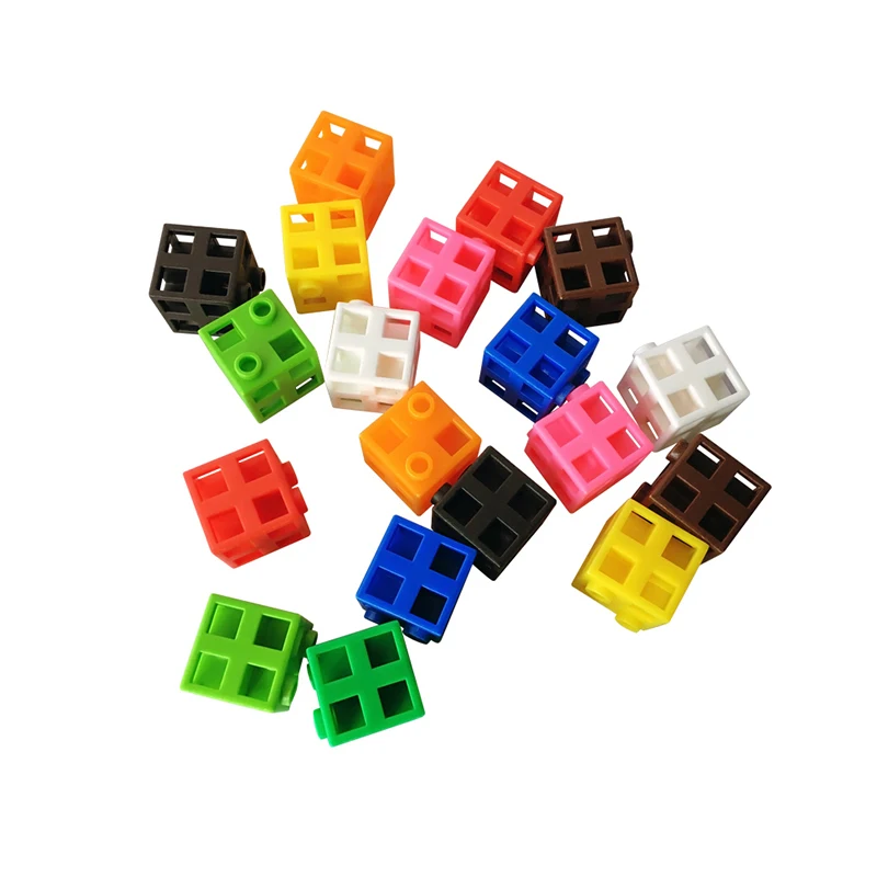 coloured plastic cubes