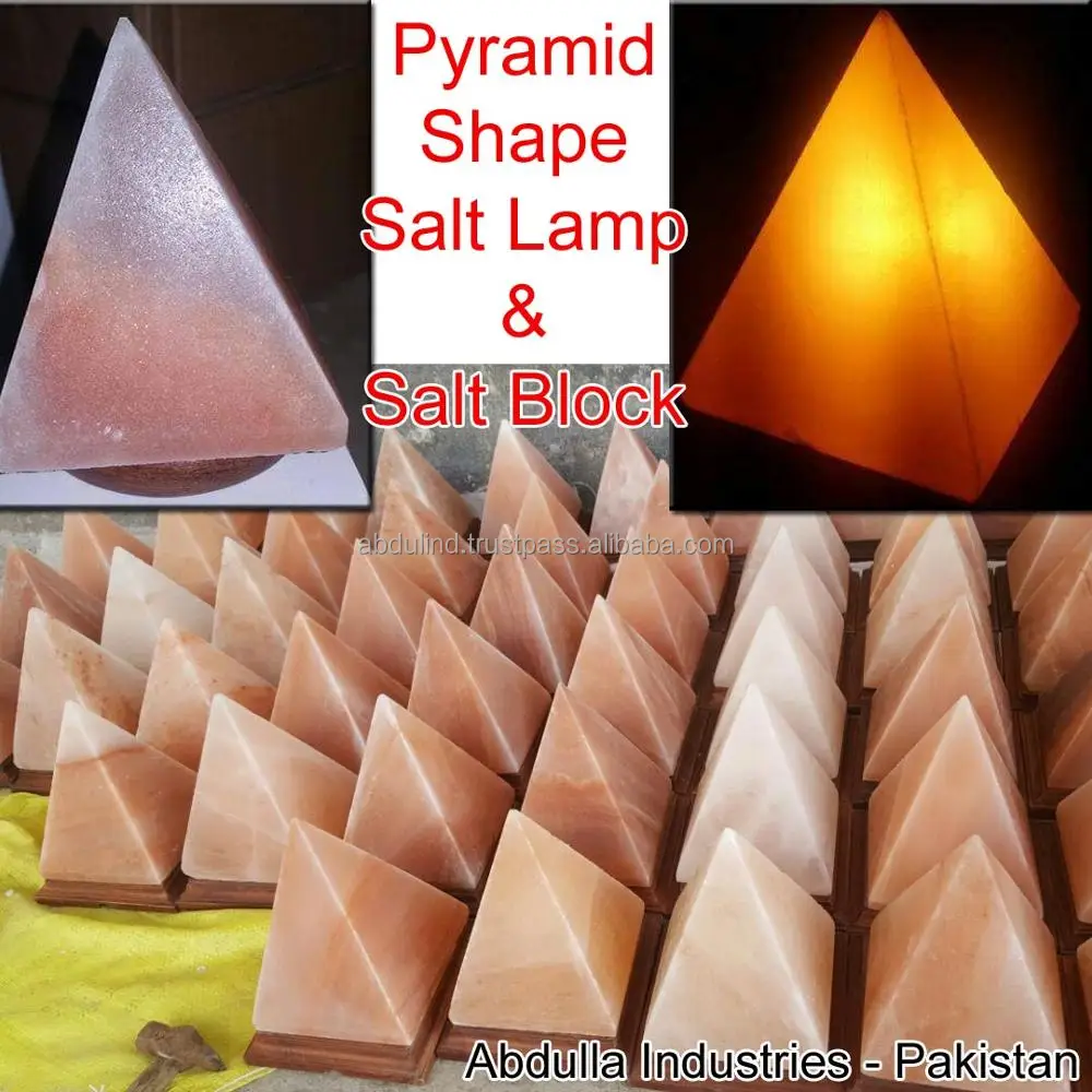 Himalayan Pyramid Salt Rock Block & Pyramid Shape Himalayan Natural