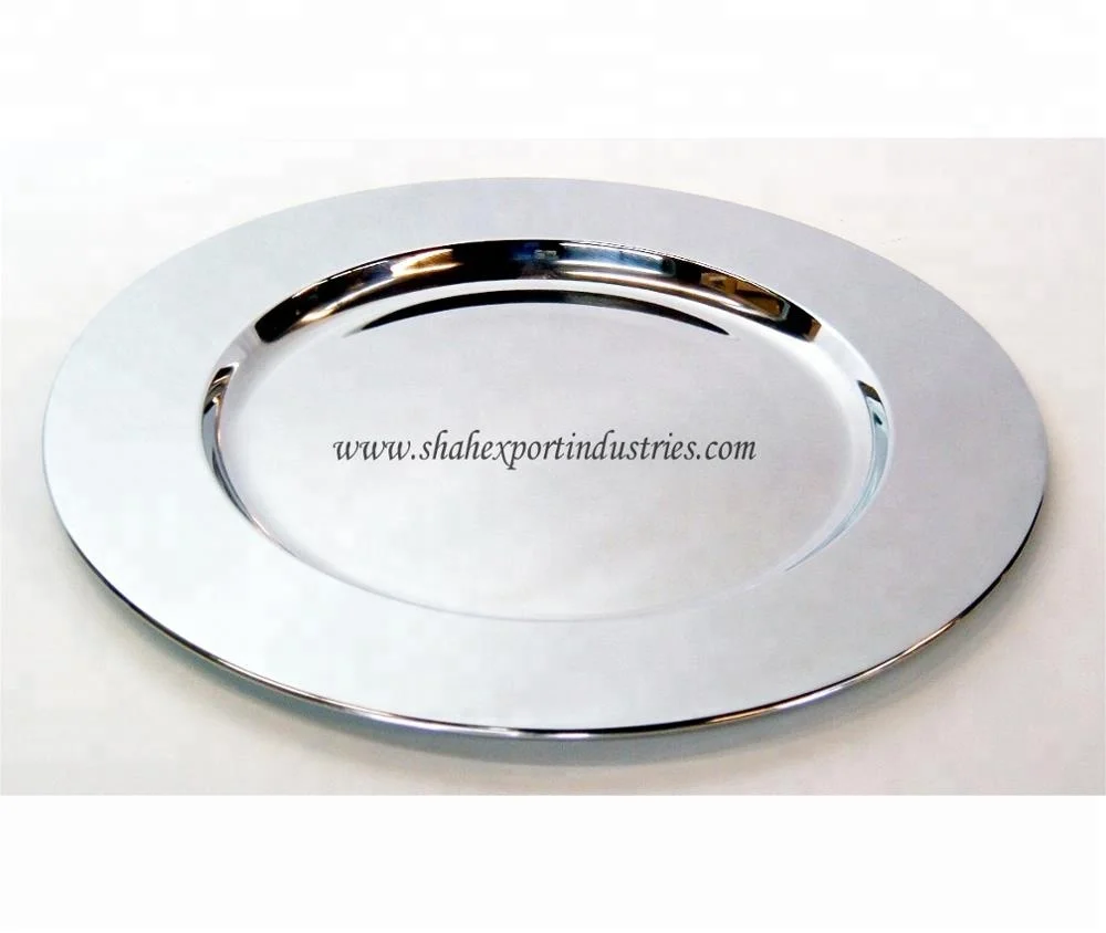 Stainless Steel Charger Plates Silver Chargers For Dinner Plates Parties Weddings And Table 6838