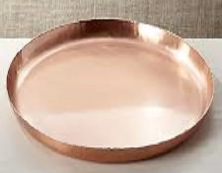 Круглый медный сервировочный поднос