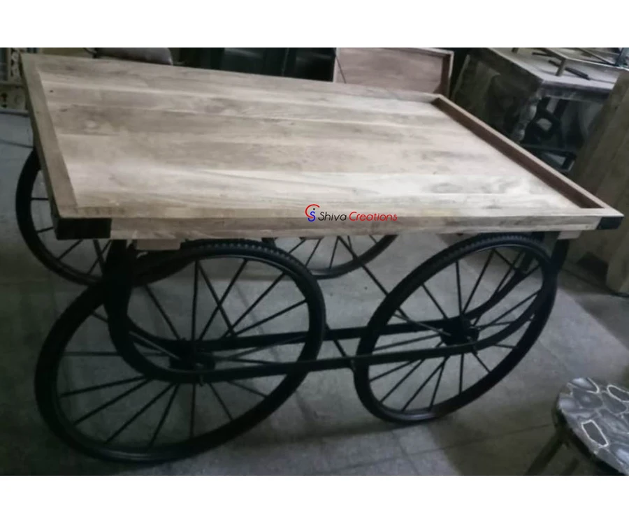 Iron Wood Hotel Restaurant Metal Cart Thela Gadi Table Furniture India,  View thela gadi table, Shiva Product Details from SHIVA CREATIONS on  
