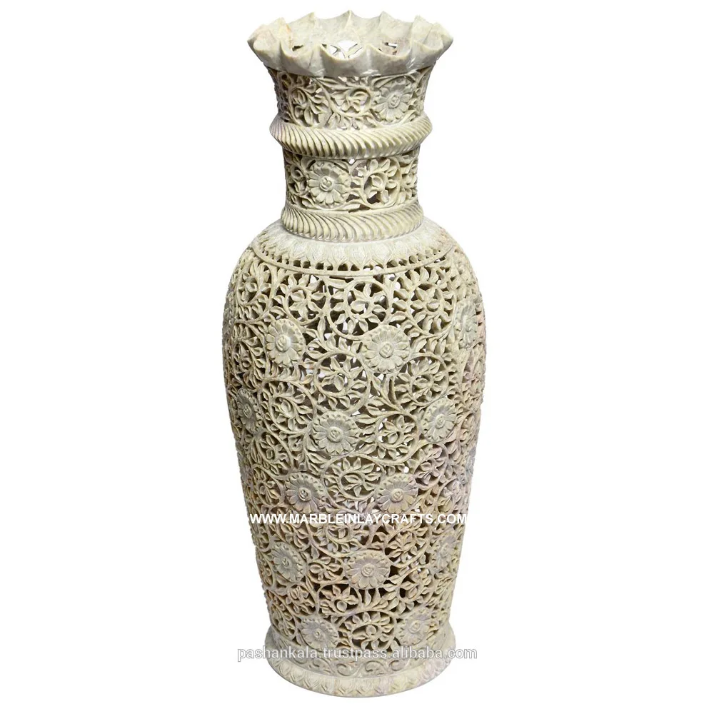 皂石装饰花盆 手工石制花花瓶 Buy 皂石花盆 手工花瓶 装饰花高花瓶product On Alibaba Com