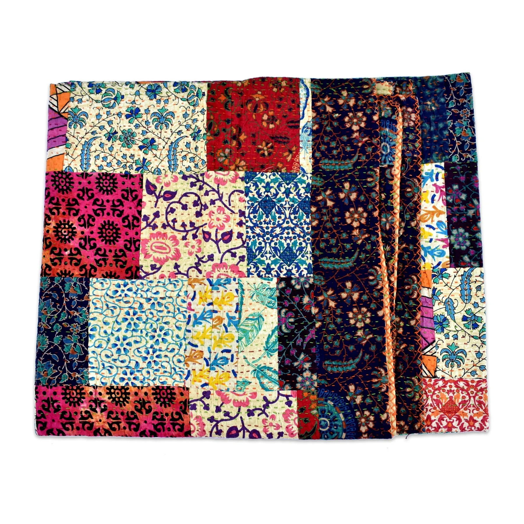 Хит продаж лоскутное Хлопковое одеяло Kantha в индийском королевском стиле ручной работы оптовая