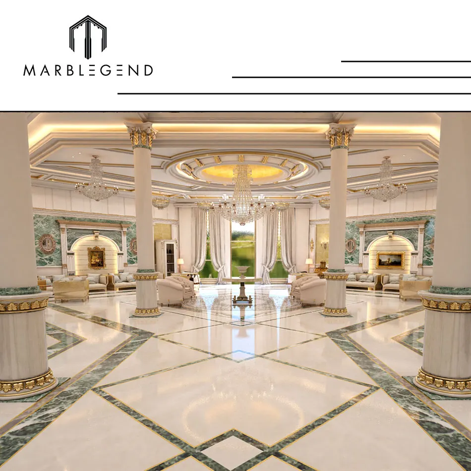 Custom Design Private Palace and Majlis Project Nano Crystallized Glass Panel White Nano Glass Flooring Tiles