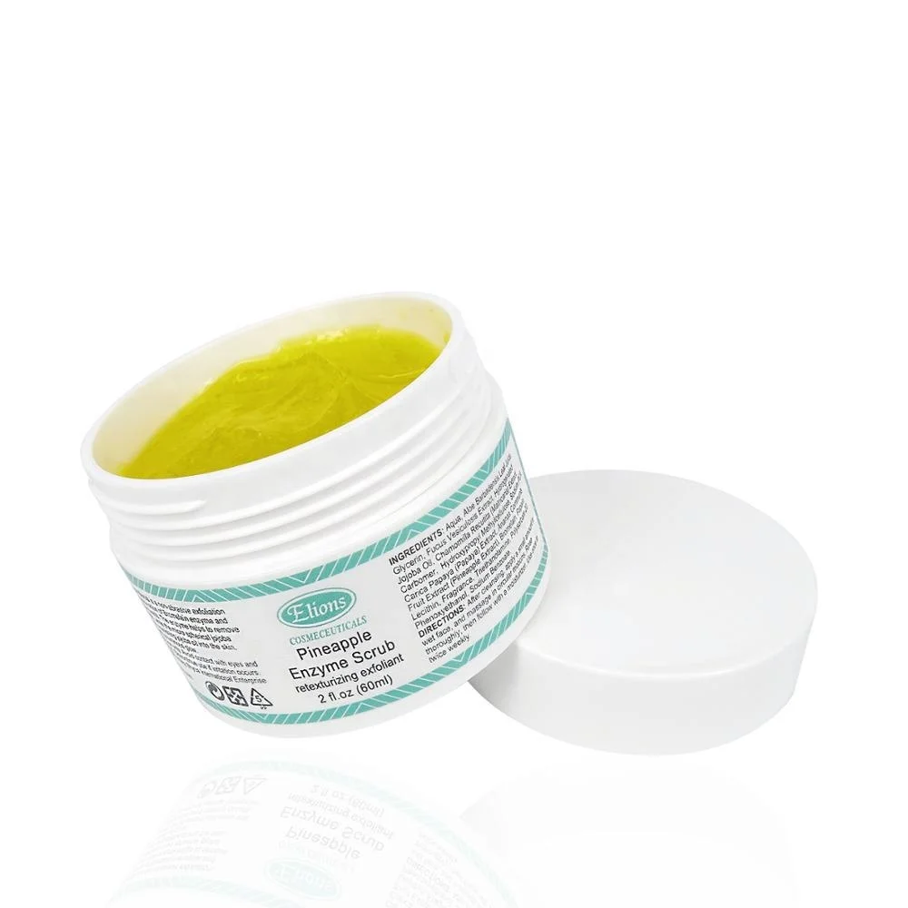 Pineapple Enzyme Scrub Smooth Face Exfoliating Peeling Gel Cream Whitening Moisturizing Anti-Wrinkle Lightening for Adults