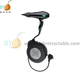 Free Shipping Microphone 5M Spring Loaded Automatic Retractable Power Cable  Winder Reels DYH-1606