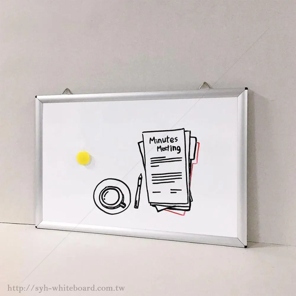 
Элегантная алюминиевая рамка для белой доски с небольшим защитным углом, доска для сухого стирания для школы, дома, офиса 