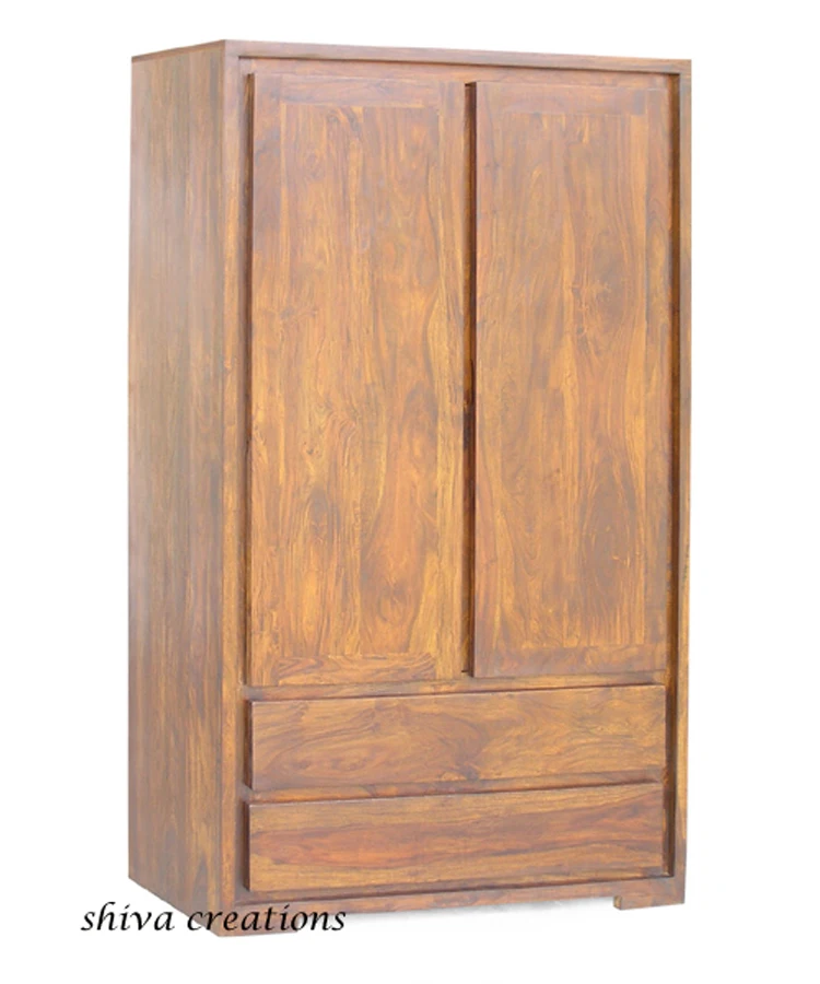 Wholesale Modern Style Sheesham Wood Wardrobe with Solid Wood Door Folding Feature for Bedroom or Home Use