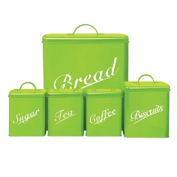 Custom lime green kitchen canisters Fancy Lime Green Luxury Quality Bread Box Kitchen Canister Set Storage Buy Decorative Coffee Canisters Cheap Product