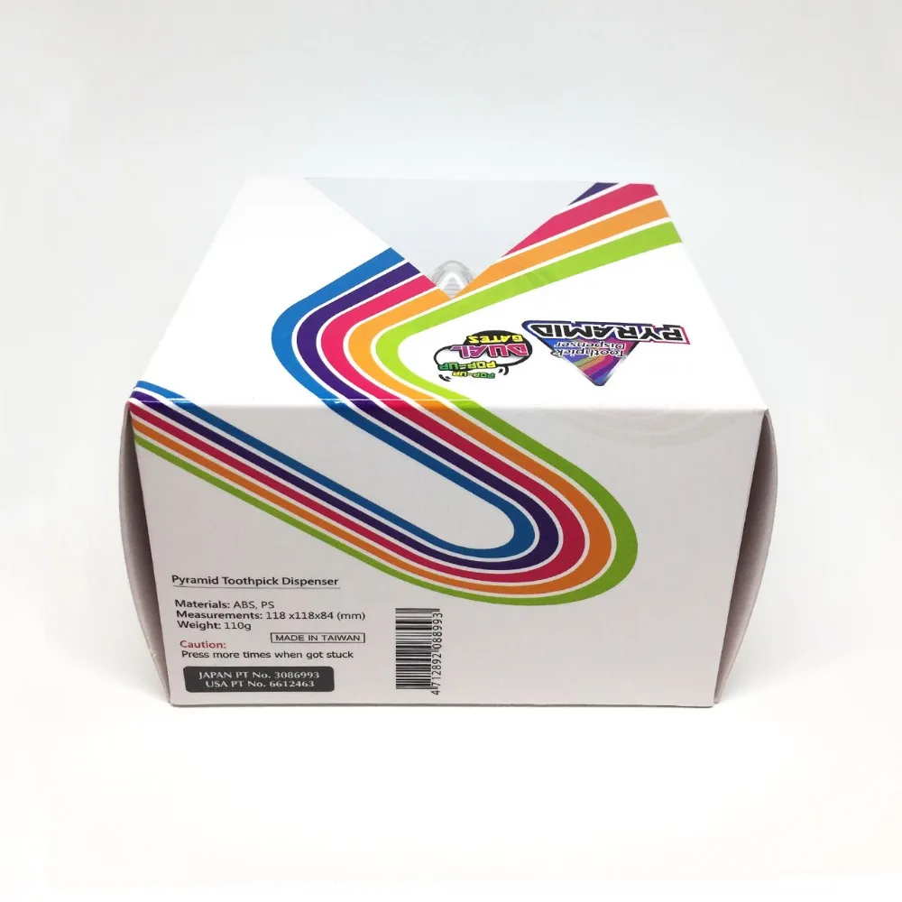 Пластиковый автоматический дозатор зубочисток в виде пирамиды