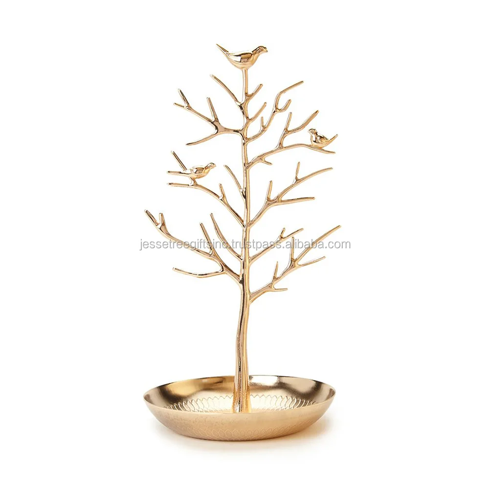 New Style Metal Jewelry Display Stand T Shape With Shiny Copper Plating