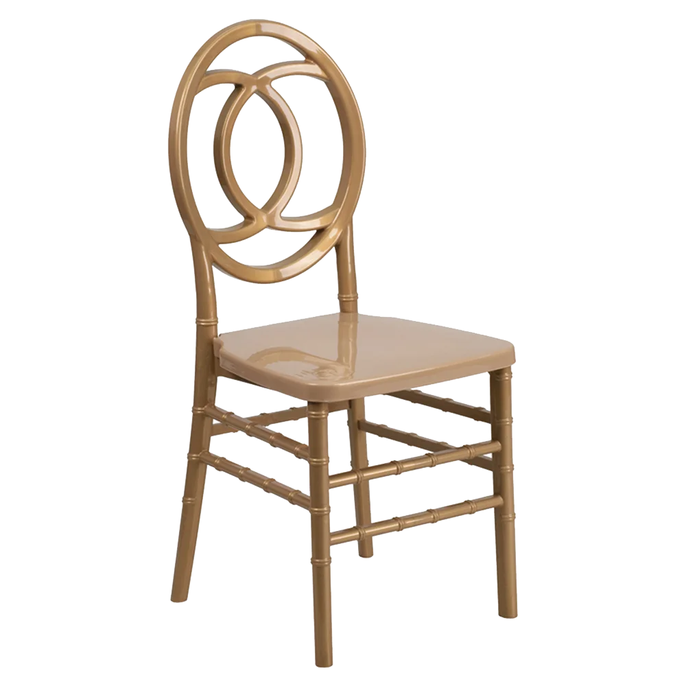 Деревянный cc замок Феникс Бесконечность массажный розовый свадебный золотой обеденный стул