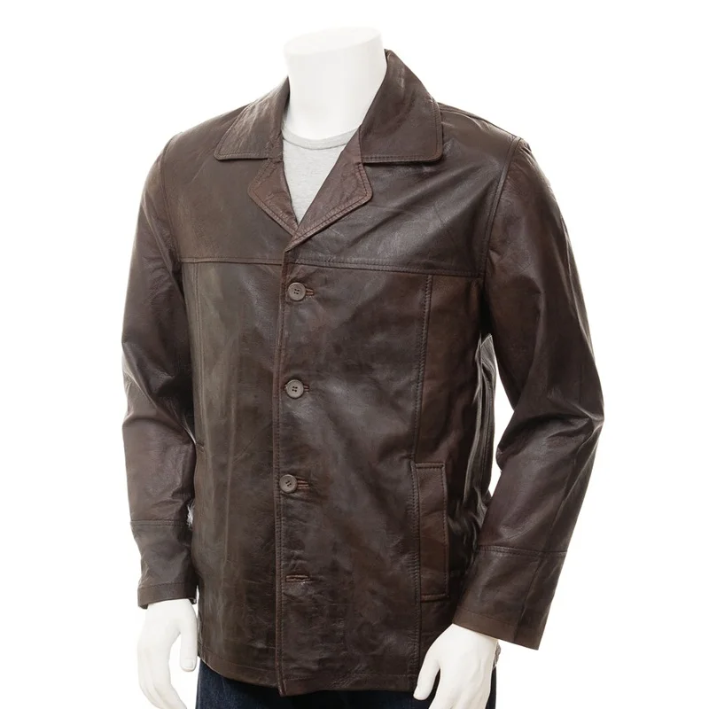 reefer leather jacket