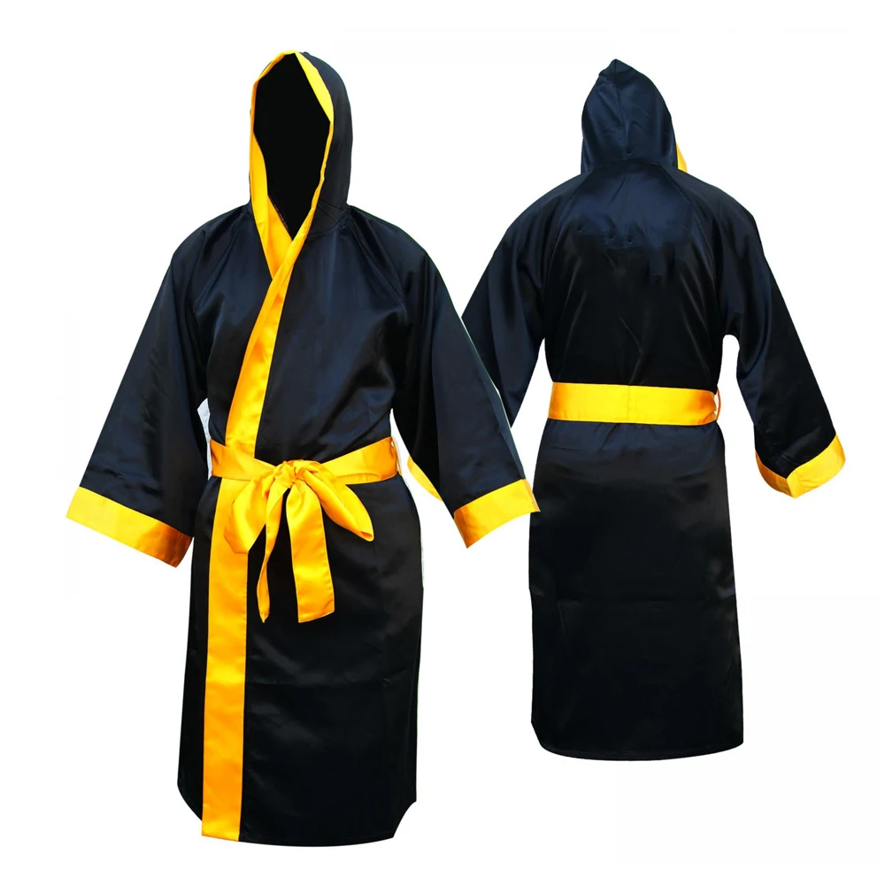Full Length Boxing Robe With Hood Custom Made And Customized Logo