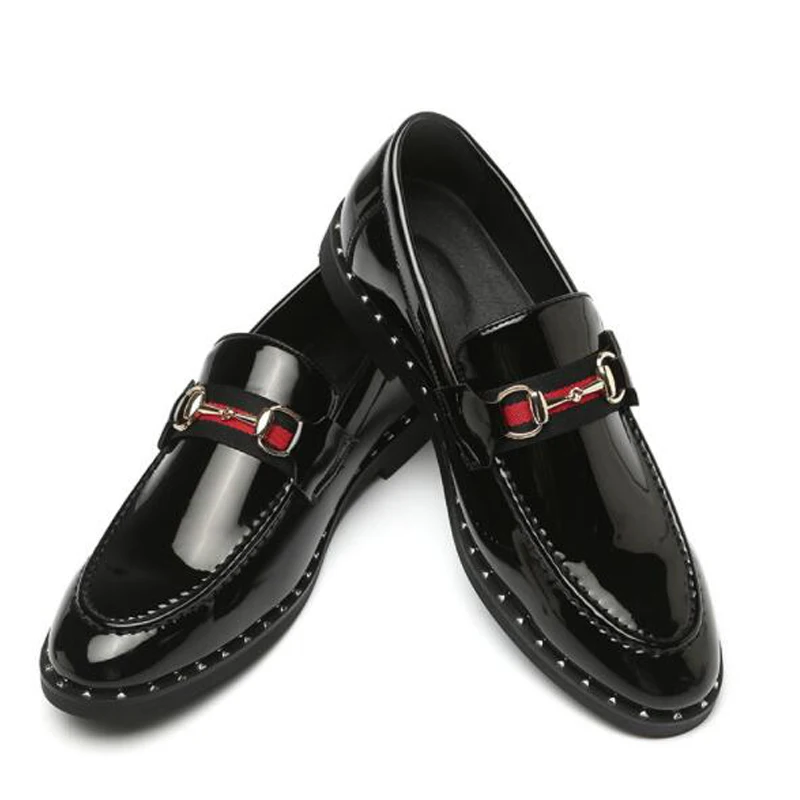 Men's Patent Leather Shoes Moccasin Slip On Loafers Driving Casual Shoes New