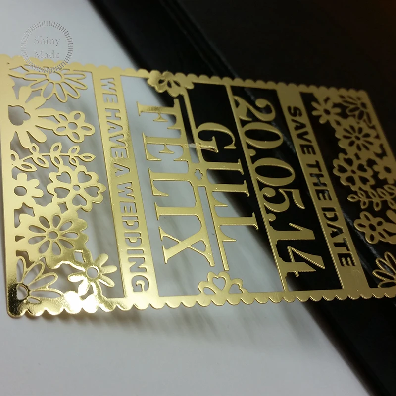 Metallic Save the Date Cards - Custom Cards