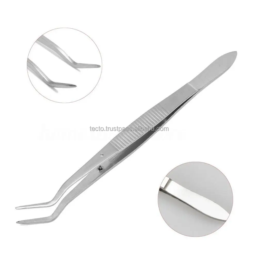 Professional Medical Instruments Dental Tweezers 6'' Stainless Steel