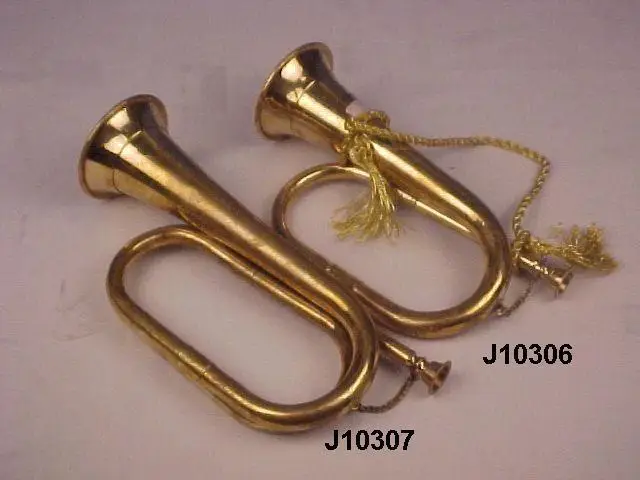 brass trumpet with mirror polish brass
