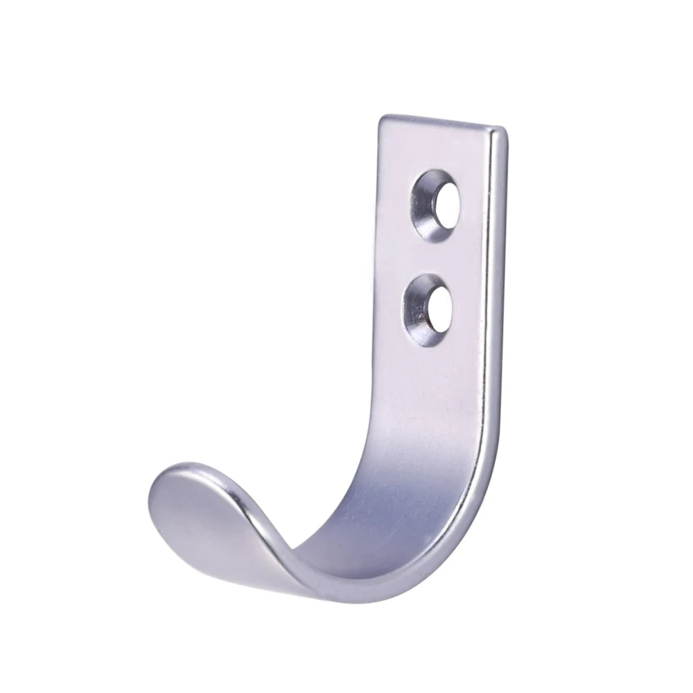 Kitchen Single Metal Hanging Flat Zinc J Hook Model A108 Customizable Colors Free Sample Available for Home/Workplace/Store Use