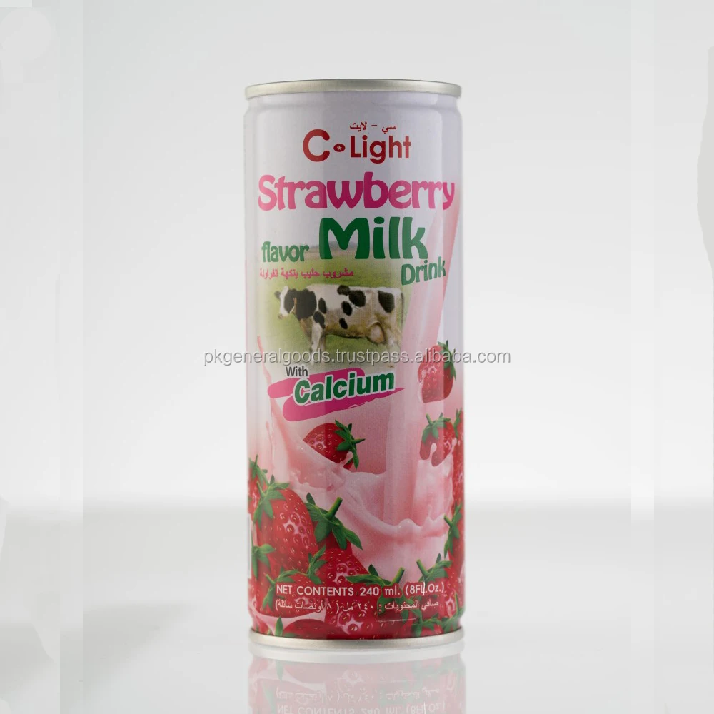 Strawberry Milk Drink Tin can 240ml