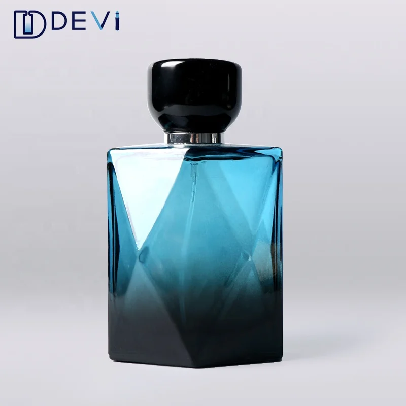 blue color bottle perfume