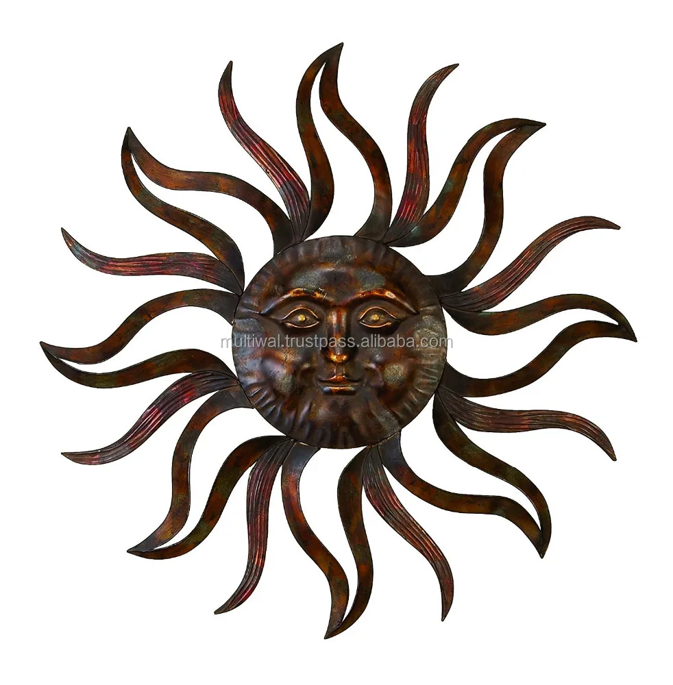 Metal Sun Moon Star Wall Art - Modern Decor for Indoors