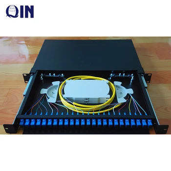 24 Port 1u Fiber Optic Splice Tray With Sc/apc Splitter Fiber Patch ...